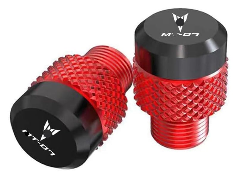 Red Motorcycle M10x1 25 Aluminum Mirror Hole Plugs Cap Compatible with Yamaha MT07 All Years - Image 1